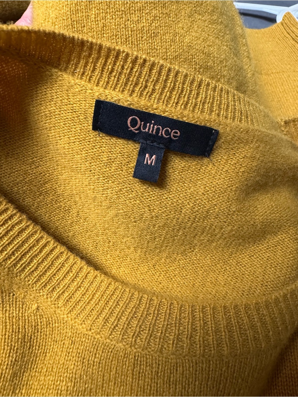 Quince Women's Cashmere Sweater in Mustard Gold - Picture 2 of 3
